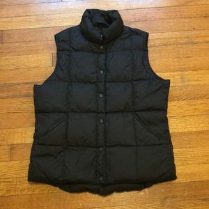 Lands’ End Brown Down Puffer Vest - S